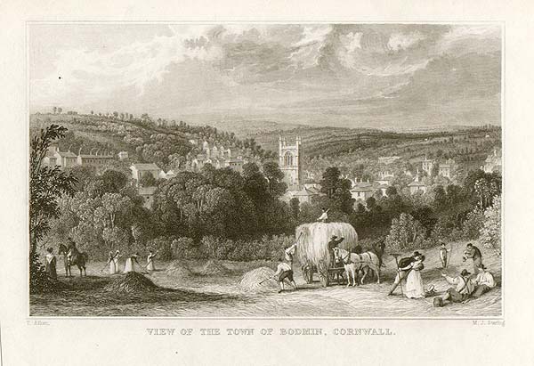 View of the town of Bodmin Cornwall