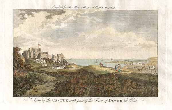 View of the Castle with part of the Town of Dover in Kent 