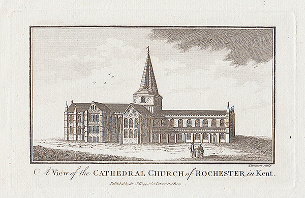 A view of the Cathedral Church of Rochester in Kent