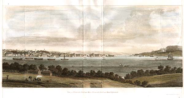 View of Plymouth Dock and Mount Edgcumbe 