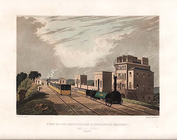 View of the Manchester & Liverpool Railway taken at Newton  1825