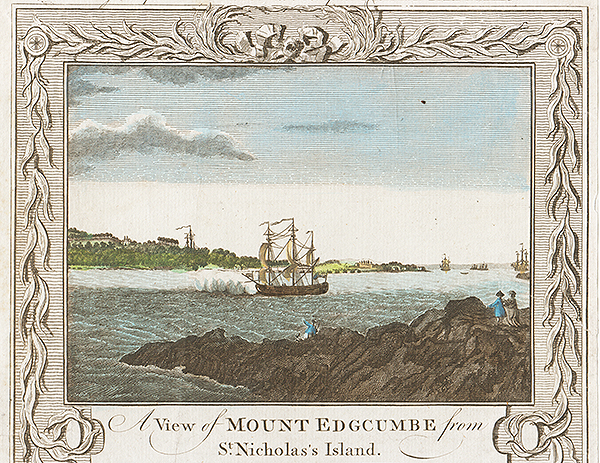 A View of Mount Edgcumbe from St Nicholas's Island 
