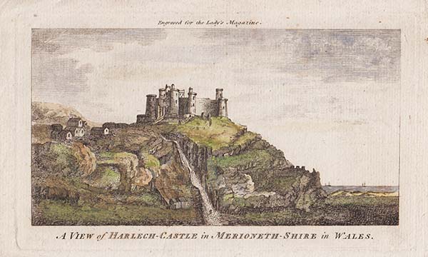 A View of Harlech Castle in Merionethshire in Wales