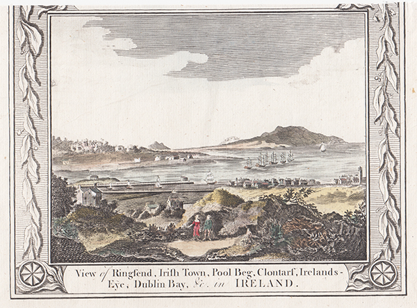 View of Ringfend Irish Town Pool Beg Clontarf Ireland's Eye Dublin Bay &c in Ireland