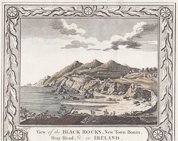 View of the Black Rocks New Town Bourn Bray Head &c in Ireland 
