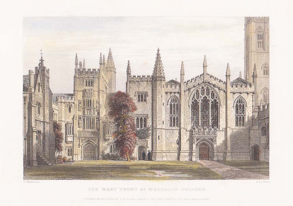 The West Front of Magdalen College.