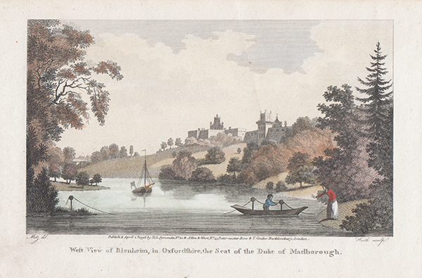 West view of Blenheim in Oxfordshire the Seat of the Duke of Marlborough