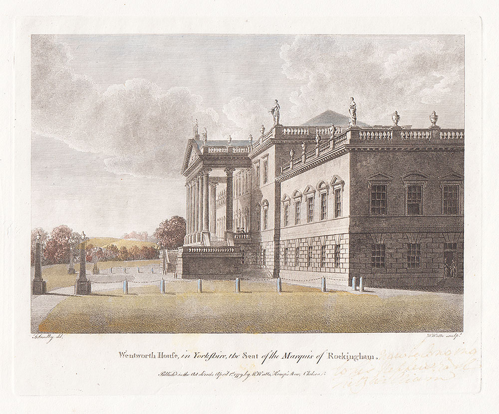Wentworth House in Yorkshire the Seat of the Marquis of Rockingham