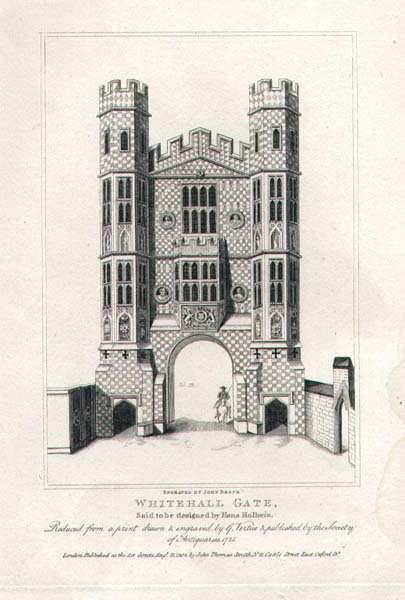 Whitehall Gate - Said to be designed by Hans Holbein