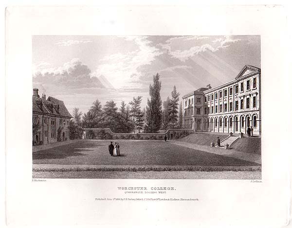 Worcesester College Quadrangle looking West