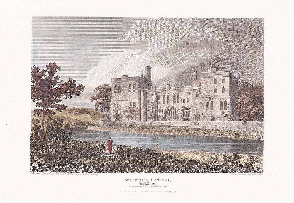 Wressle Castle Yorkshire as it appeared befoire the Fire of 1796