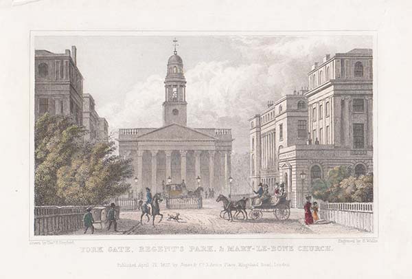 York Gate Regent's Park and Mary - Le - Bone Church